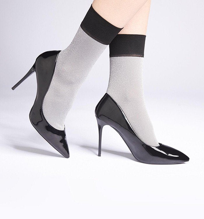Calzino Lurex Argento