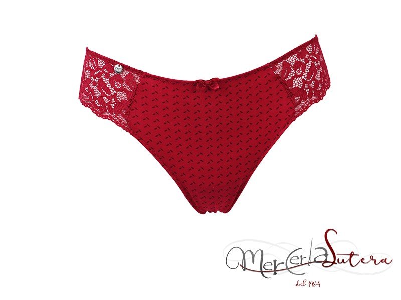Slip donna inserto in pizzo fianco basso