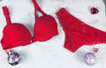 Completo Intimo Rosso Maculato