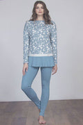 Pigiama donna in cotone - fiori