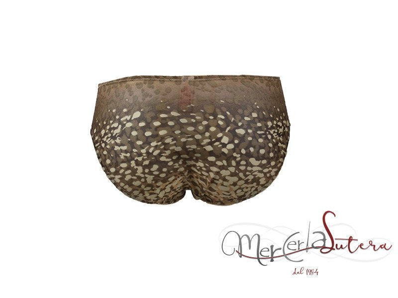 Slip in tulle maculato