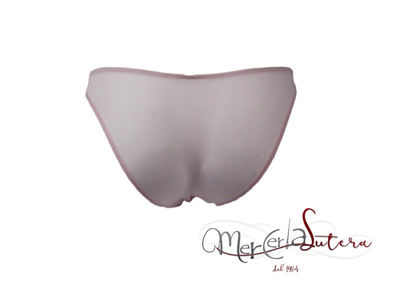 Tanga in pizzo e tulle- rosa