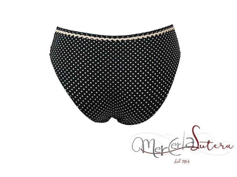 Slip donna in microfibra pois