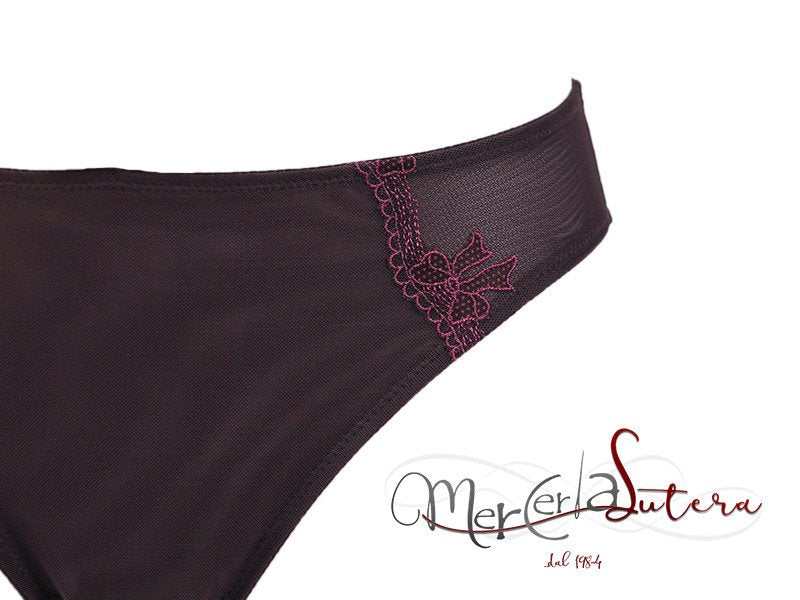Slip donna in tulle con fiocchi - PROMISE - Z2257