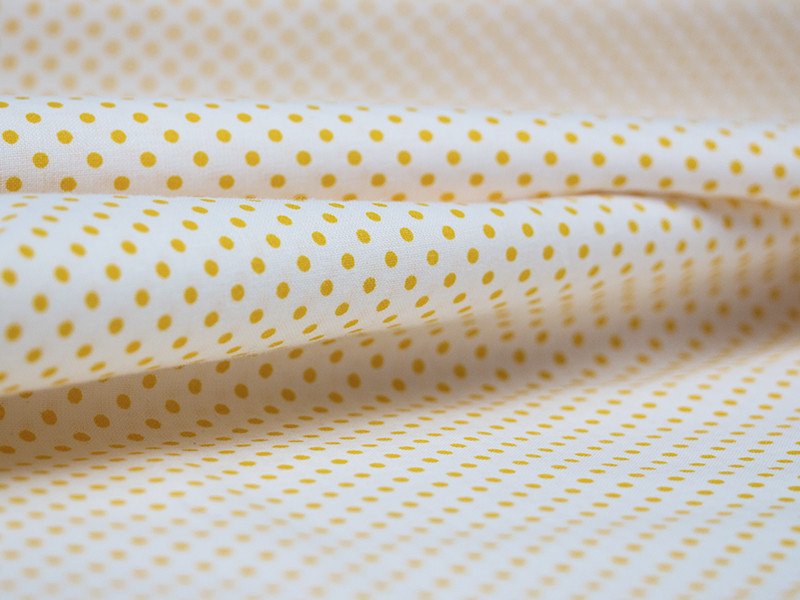 Tessuto Cotone fantasia Pois Piccoli base bianca