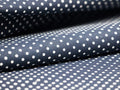 Tessuto Cotone fantasia Pois Piccoli base scura