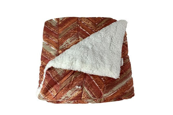 Coperta in pelliccetta arancio- La Morbidosa- Maè