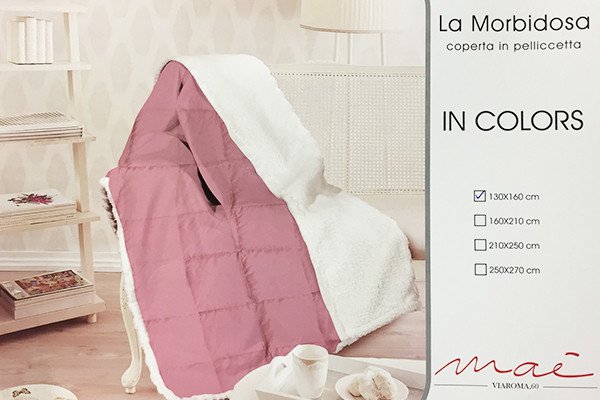 Coperta in pelliccetta arancio- La Morbidosa- Maè