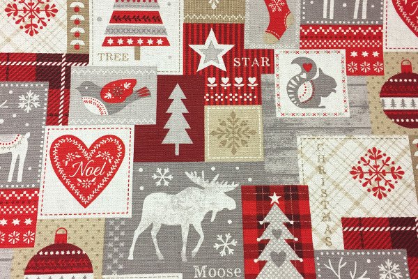 Tessuto natalizio patchwork