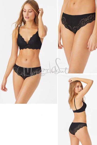 Completo in pizzo coppe senza ferretto
