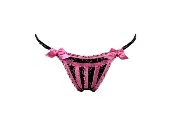 Slip perizoma in pizzo con fiocchi