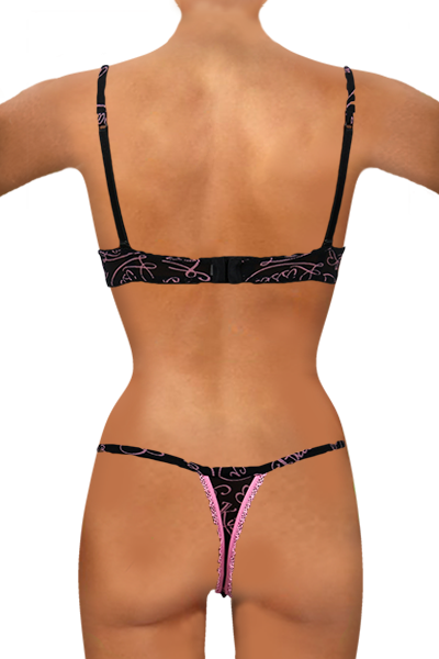 Slip perizoma in pizzo con fiocchi