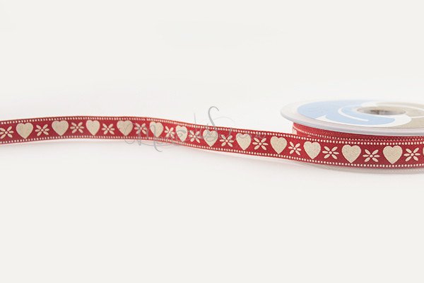 Nastro cotone con cuori