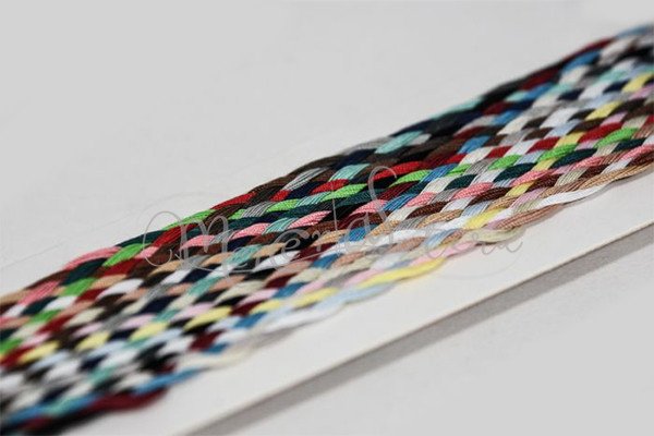 Treccia cucito multicolore