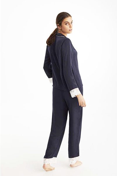 Pigiama donna in satén con pizzo - Promise