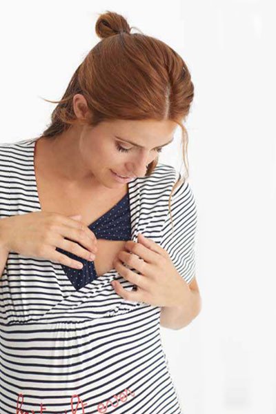 Camicia da notte Maternity Righe - Promise