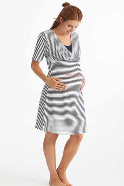 Camicia da notte Maternity Righe - Promise