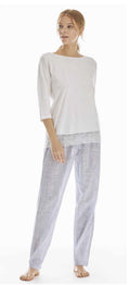 Pigiama donna in cotone Manica 3/4