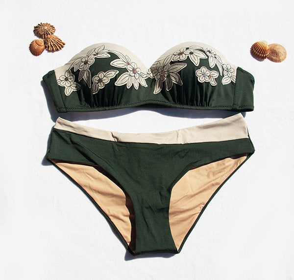 Bikini fascia push-up fiori COPPA C - MARIKA MARE