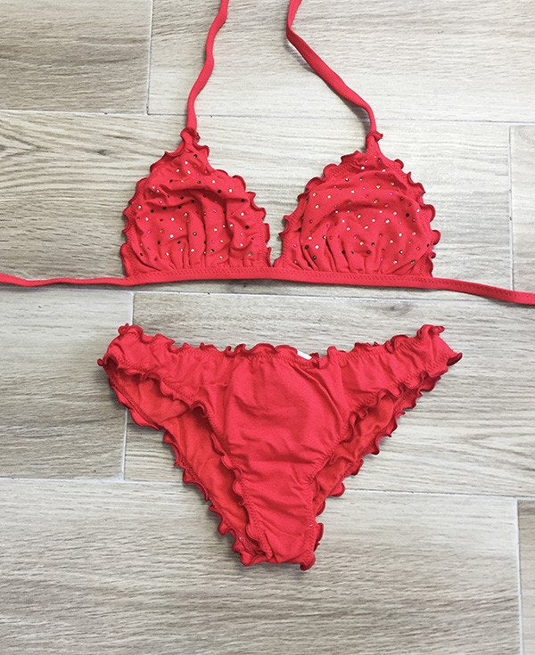Bikini Bimba/Ragazza Triangolo con strass