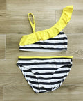 Bikini bimba/ragazza monospalla righe