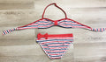 Bikini bimba righe con fiocco