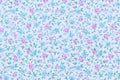 Tessuto Cotone fantasia Fiori Bianco/Rosa