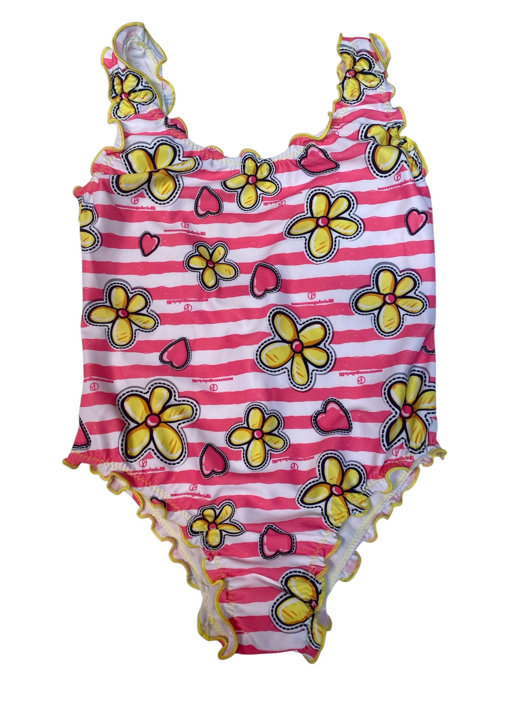 Costume intero bambina floreale