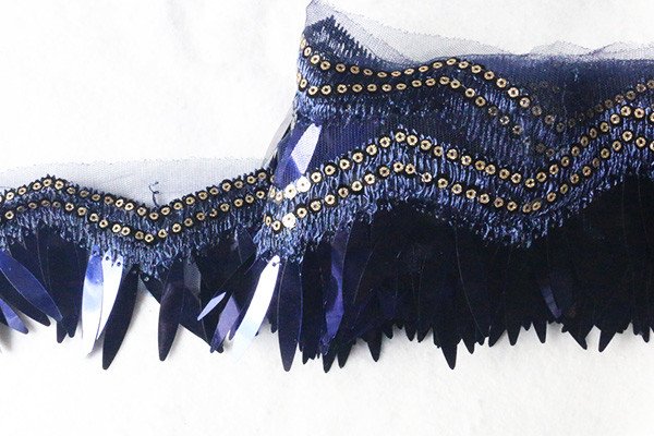 Passamaneria Paillettes blu-oro