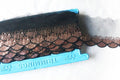 Passamaneria su tulle paillettes bronzo