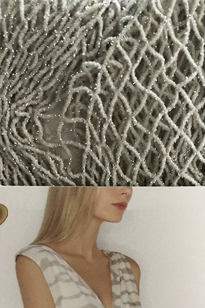 Collant Rete Lurex Argento - Philippe Matignon