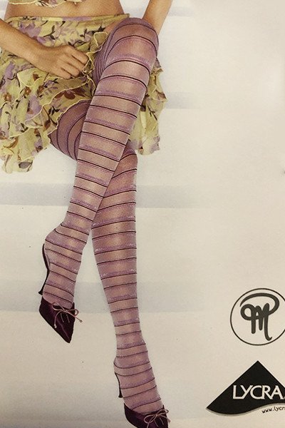Collant velato righe art. St.Tropez Lurex - Philippe Matignon