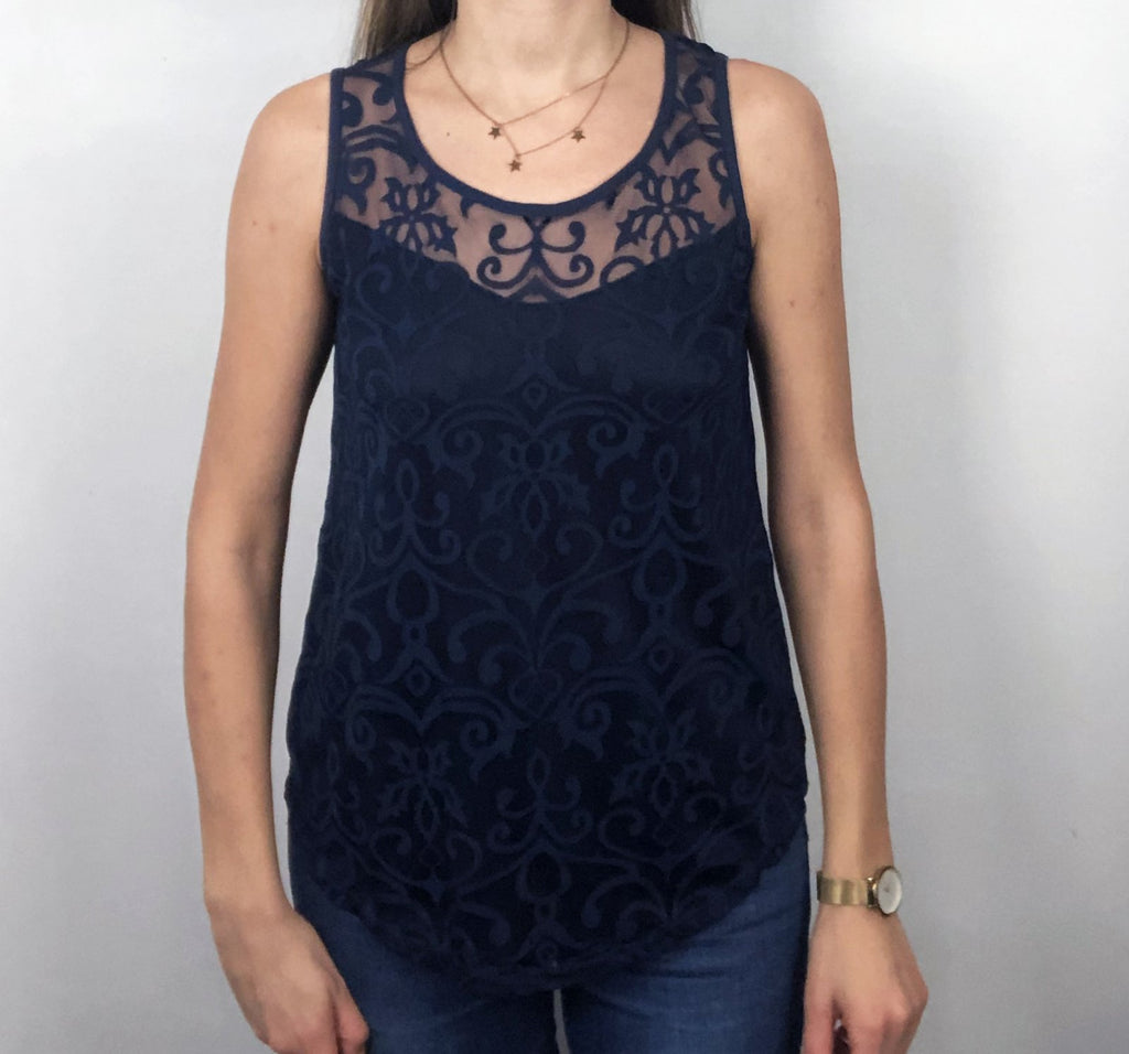 Canotta in tulle e pizzo - Janira art. Henna