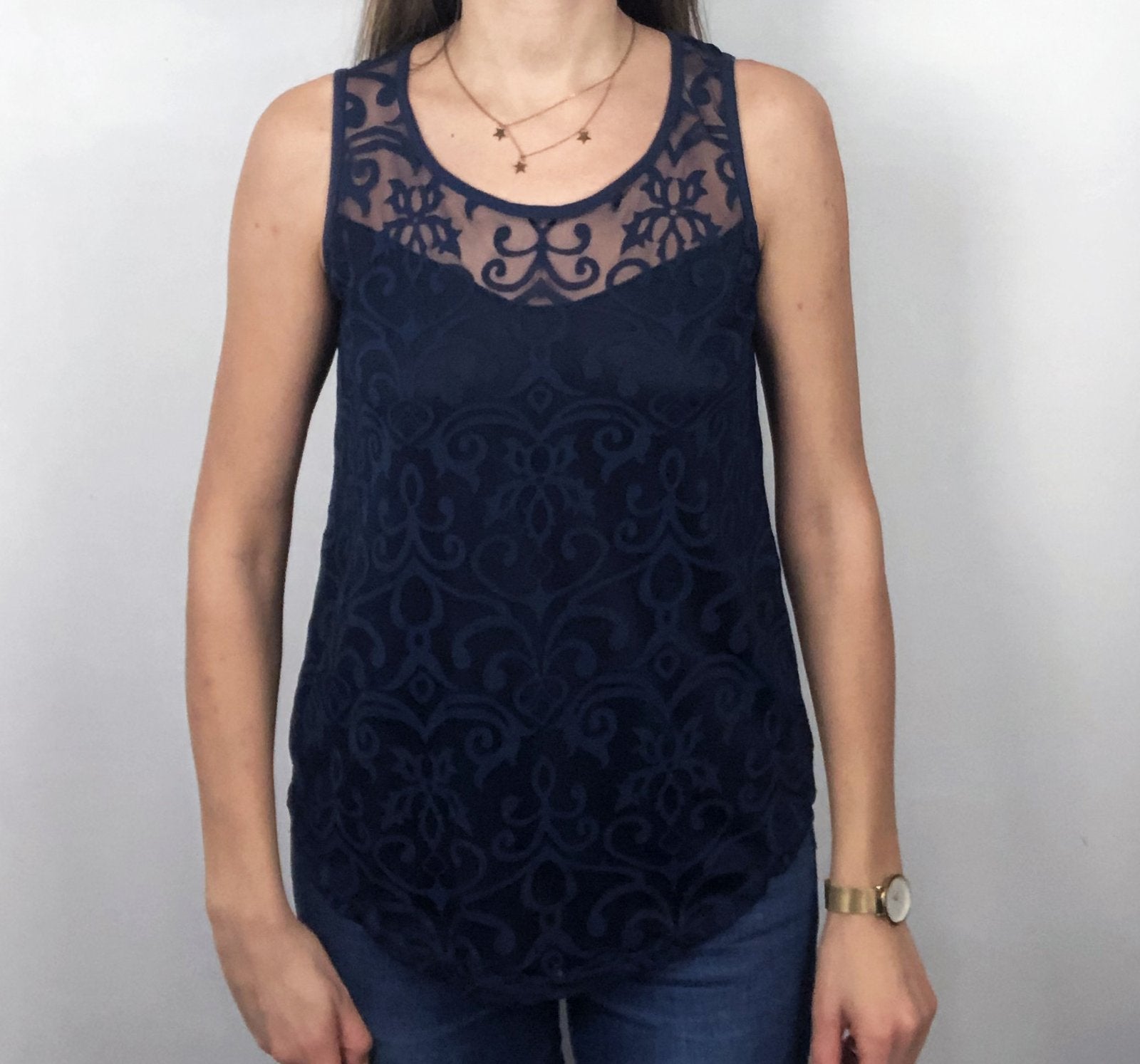 Canotta in tulle e pizzo - Janira art. Henna
