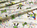 Tessuto in raso stampa clown - h. 150cm