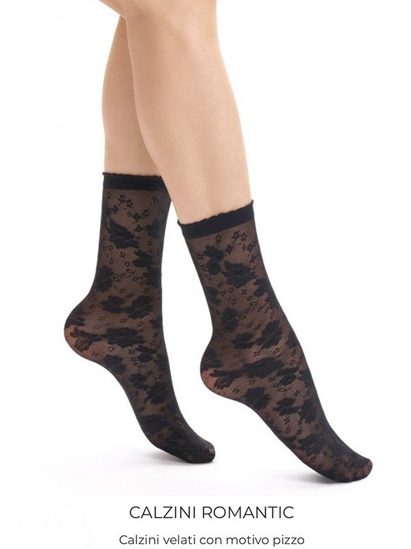 Calzino velato Romantic in pizzo - Golden Lady