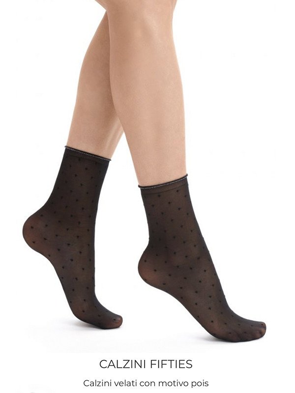 Calzino velato pois - Fifties - Golden Lady