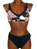 Bikini triangolo cachemire lurex - LINEA MARE BLU