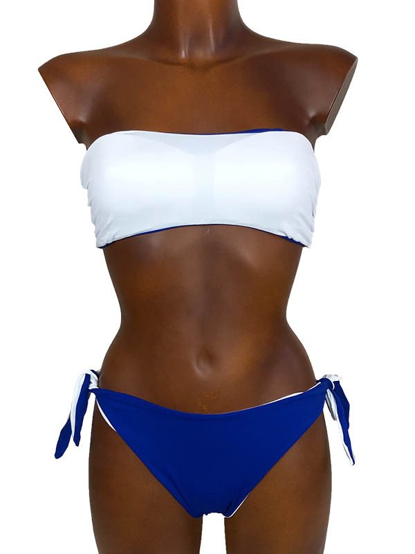 Bikini fascia double-face - LINEA MARE BLU
