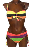 Bikini fascia righe multicolor - DOCOR