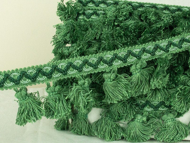 Passamaneria fiocchi verde - 5,5 CM