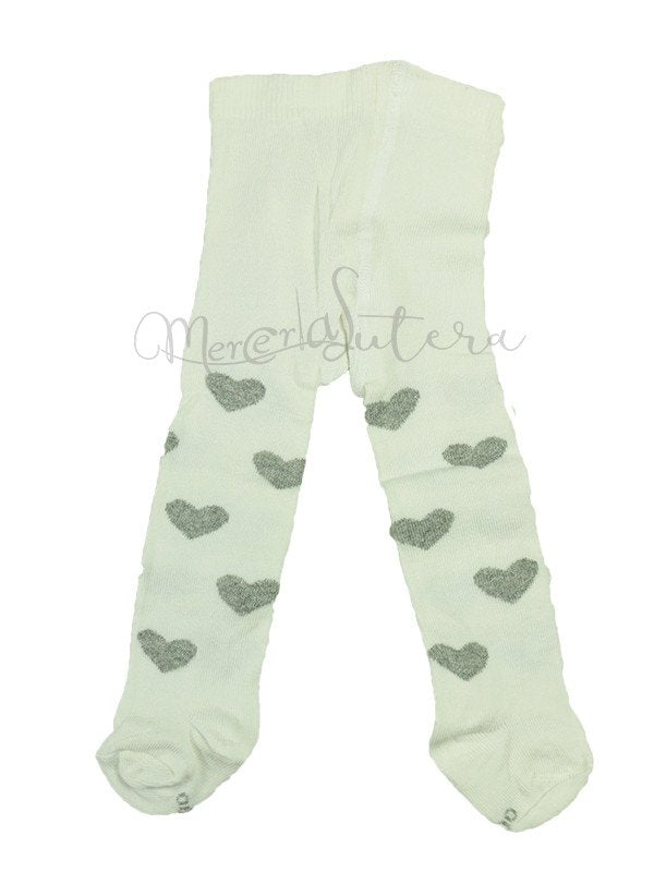 Collant caldo cotone neonato - cuori - LOLLICO