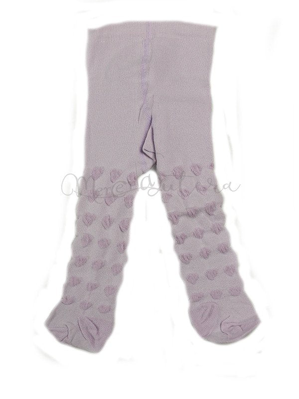 Collant caldo cotone neonato cuori in rilievo - LOLLICò