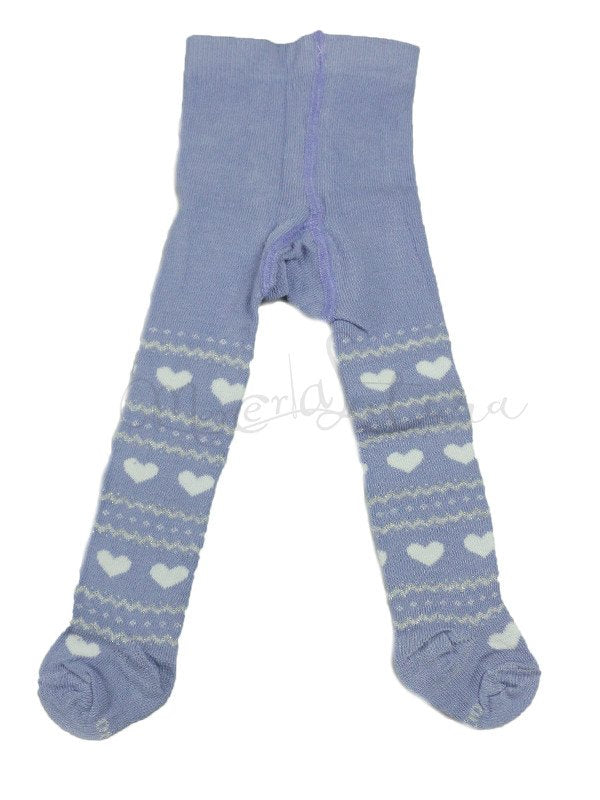 Collant neonato caldo cotone cuori e zig zag lurex - LOLLICò