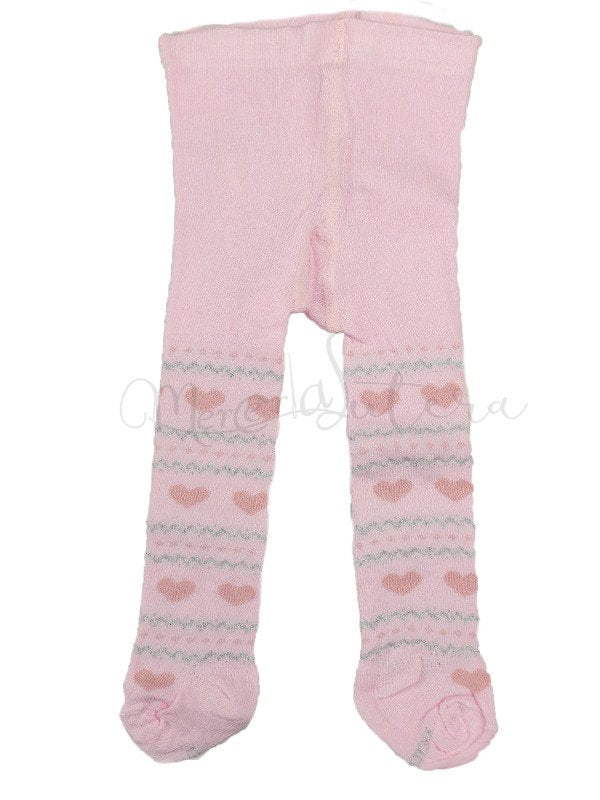 Collant neonato caldo cotone cuori e zig zag lurex - LOLLICò
