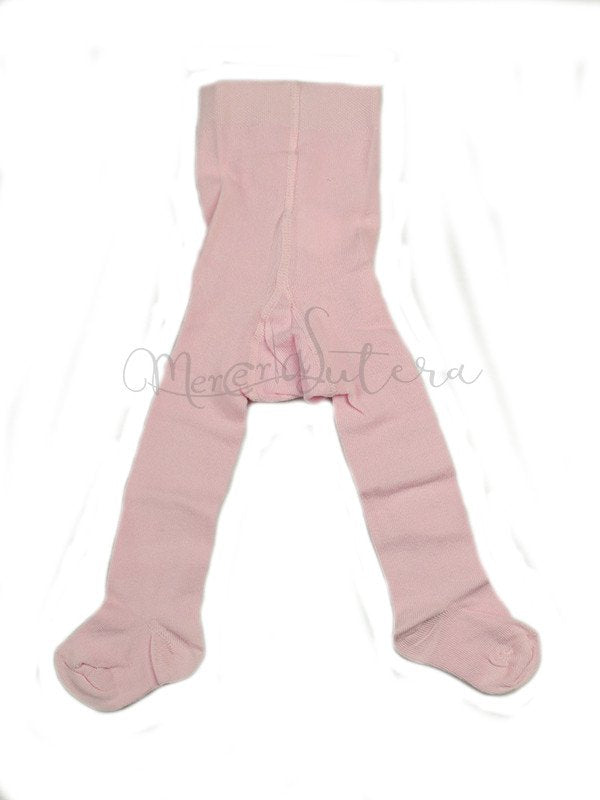 Collant neonato caldo cotone - tinta unica rosa - MALERBA