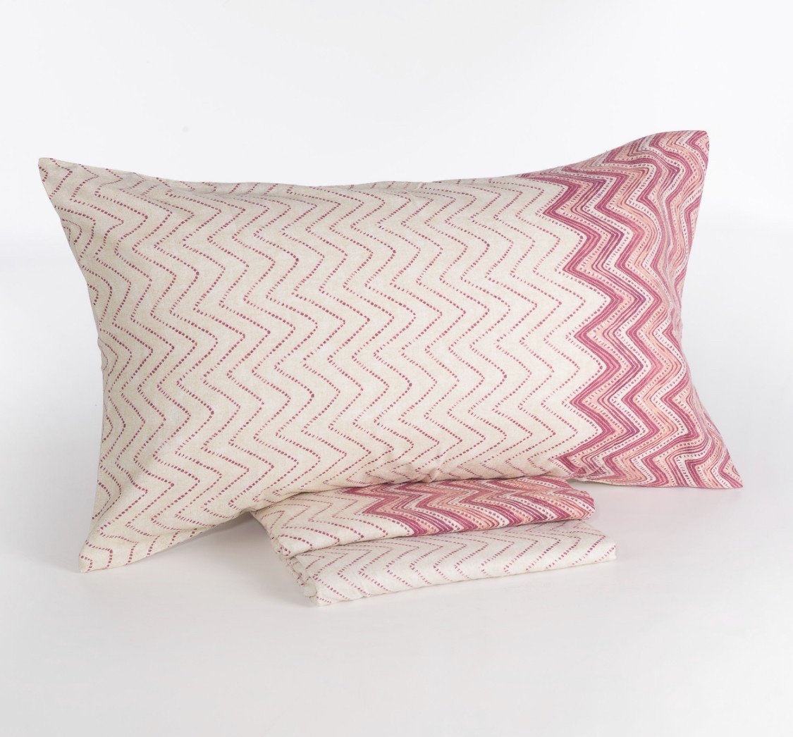 Completo letto singolo in flanella CHEVRON - Maè by ViaRoma,60