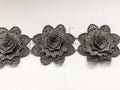 Passamaneria fiori in rilievo lurex