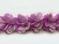 Passamaneria di fiori in organza in rilievo