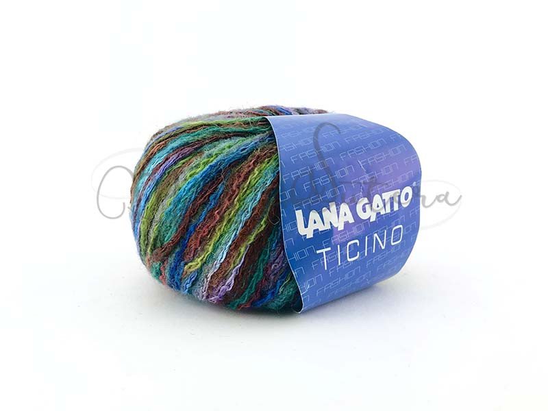 Filato fettuccia multicolor - Ticino - Lana Gatto